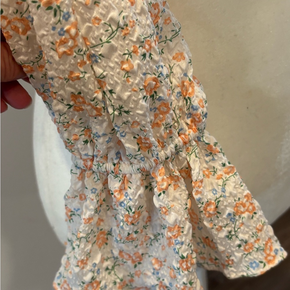 HYFVE Floral Blouse in Orange and Cream - Picture 5 of 10